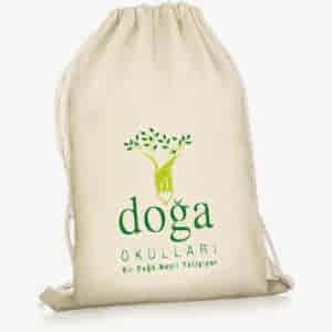 Büzgülü Ham Bez Çanta