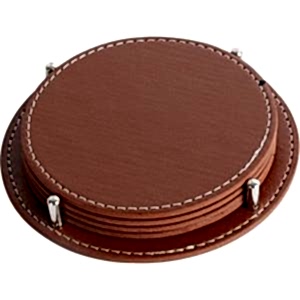 Deri Bardak Altlığı ( 11 x 11 cm )