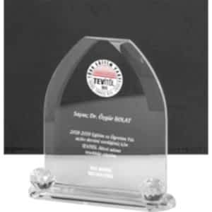 Kristal Plaket ( 18,5 x 18,5 cm )