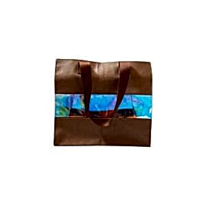 PVC Hologram + Suni Deri Plaj Çantası