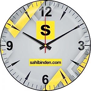 Bombe Cam Duvar Saati ( Ø 35 cm )