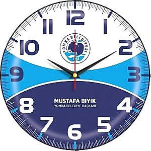 Bombe Cam Duvar Saati ( Ø 30 cm )