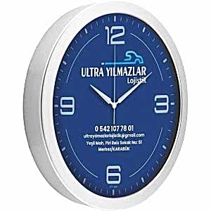 Metalize Duvar Saati ( Ø 30 cm )