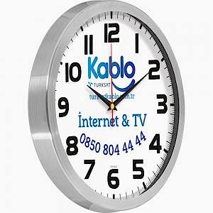 Alüminyum Duvar Saati ( Ø 30 cm )